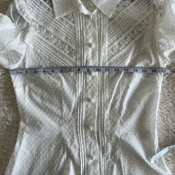 Zimmermann Cotton Voile Button Down Top - White - Size 1 (S) - Picture 7 of 11